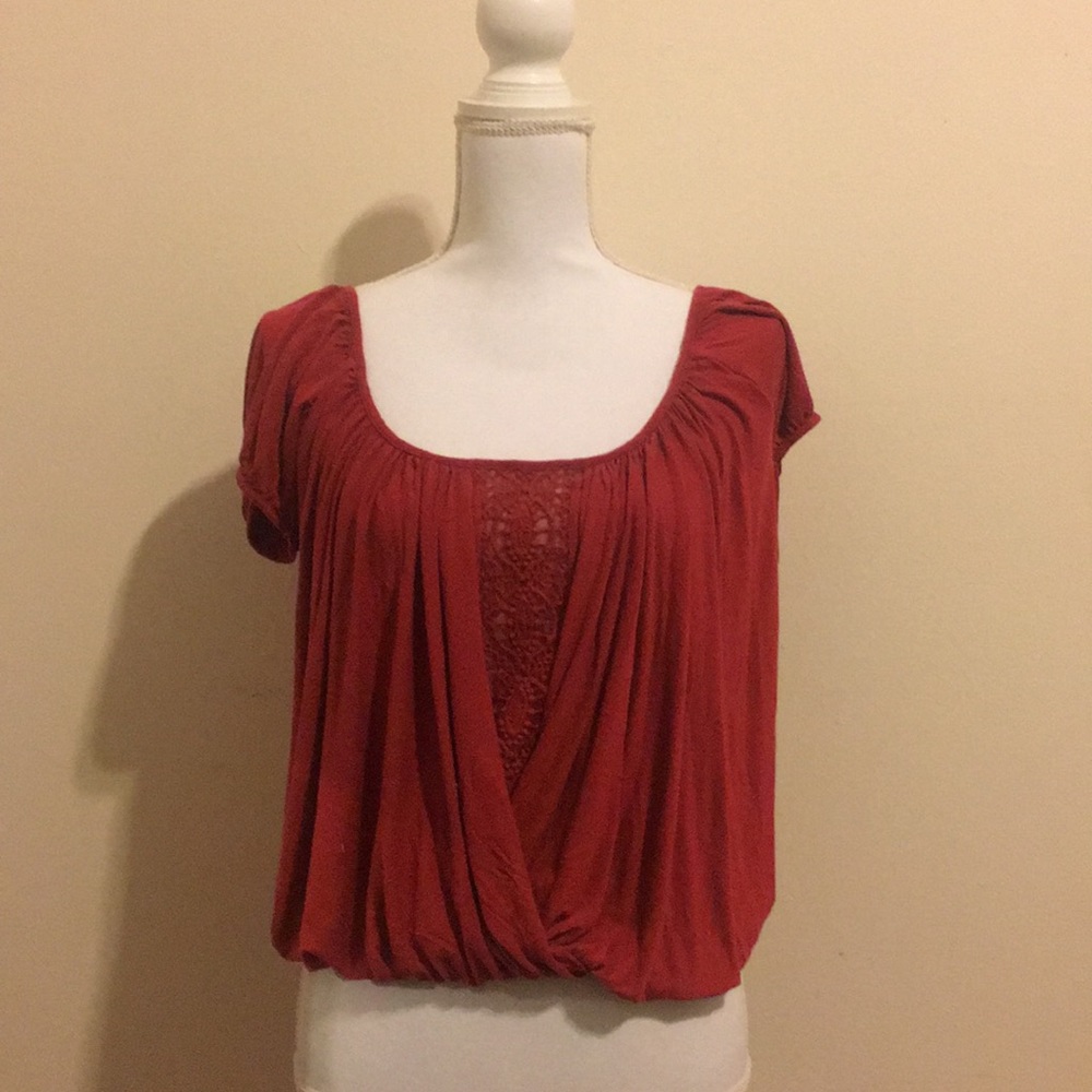 Free People braided/lace top size small